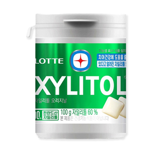 Goma de mascar blanca original con frutas Lotte de 100g, sin azúcar, con xilitol, para el cuidado dental, especias y hierbas duraderas para abrigos de mujer. - Product Image 1