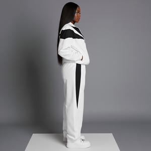 High Quality Streetwear <b>jacket</b> & trouser women's 2 piece set 100% nylon Breathable baggy Fit 2 tone ladies Tracksuit - Product Image 4