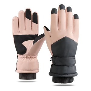 Gants de ski thermiques imperméables à doigts séparés avec fermeture auto-agrippante réglable pour hommes, pour le snowboard, le cyclisme et les sports de plein air par temps froid - Product Image 4