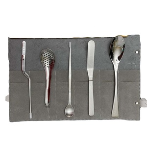 Kit de présentation culinaire 5 pièces en acier inoxydable finition miroir, outils de cuisine antidérapants, compatibles lave-vaisselle - Product Image 2