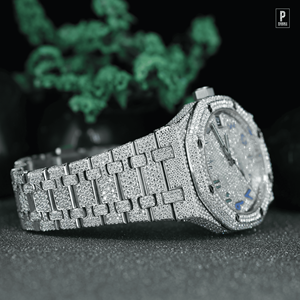 Reloj de Lujo con Incrustaciones de Diamantes para Hombre, Plata de Ley 925, Estilo Hip Hop, Reloj de Pulsera con Moissanita, Venta al Por Mayor - Product Image 5