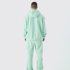 เสื้อสเวตเตอร์ลำลองทรงหลวมมีฮู้ดสำหรับผู้ชาย, เสื้อมีฮู้ดสไตล์คู่ผ้าฝ้ายแท้สีพื้นทนทานสวมใส่สบาย - Product Image 3