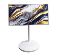TV portátil MILEC de 32 pulgadas, pantalla LED para interiores, pantalla giratoria, altavoces y cámara incorporados, y una vida útil de 24 horas