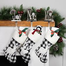 Designer Metal Christmas <b>Stocking</b> <b>Holder</b> Weighted Mantel Hook Holiday Display feltsocks - Product Image 5