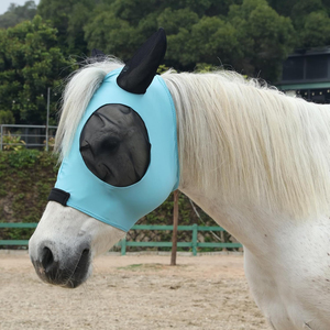 Masque anti-mouches pour chevaux 2026 : Meilleur design, protection UV, confortable, avec oreilles, respirant, élastique, et couvre-yeux en maille - Product Image 1