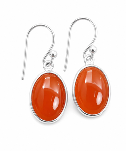 Red Carnelian 925 Sterling Silver <b>Hook</b> Drop <b>Earrings</b> Handmade August Birthstone Gemstone Jewelry Factory Wholesale - Product Image 1