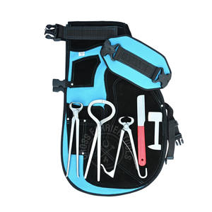 Kit de Herramientas de Herrar Caballos de Alta Resistencia, Cortaúñas para Potros, Probador de Cascos, Delantal de Seguridad Azul, Cuchillo para Descascarillar, Pulidor y Cortaúñas para Cascos de Acero Inoxidable - Product Image 1