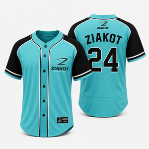 ZIAKOT Maillot de baseball pour homme, sublimé, manches courtes, coupe classique, évacuation de l'humidité, imprimé géométrique, vêtements de sport toutes saisons - Product Image 2