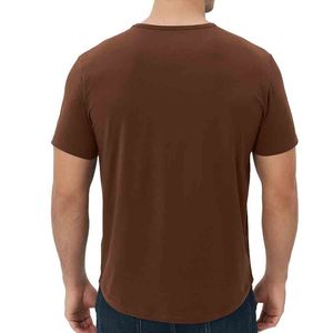 Camisetas clásicas de corte moderno con cuello redondo para hombre, camiseta de algodón suave, camiseta lisa con cuello redondo, camisetas ligeras y cómodas - Product Image 6