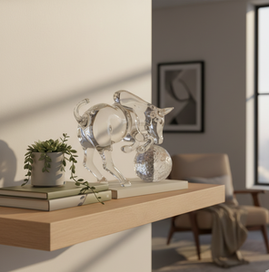 Figurine artisanale en verre soufflé à la main sur le thème des animaux, unique, en provenance d'Inde - Product Image 3