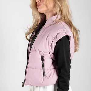 Puffer <b>Vest</b> Puffer Waistcoat Women Sleeveless Puffer <b>Vest</b> New Puffer <b>Vest</b> Designs Women Sleeveless Solid Color <b>Long</b> Hooded - Product Image 6