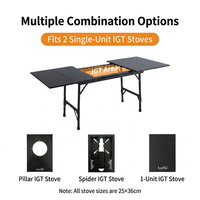 Table pliante de camping en aluminium pour l'extérieur, pique-nique, pliable, multifonctionnelle, AF-CK092, mobilier