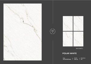 Baldosa de Porcelana de Gran Formato 120x180 cm, 9 mm de Grosor, Diseño Moderno, Superficie Brillante, Antideslizante y Resistente a los Ácidos para Uso en Interiores - Product Image 6