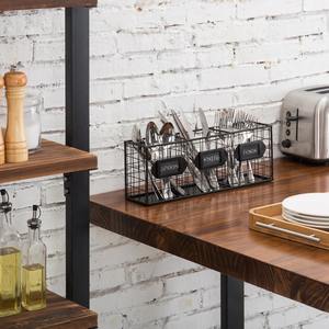 Support à couverts noir de style premium pour bureaux, cafés, restaurants, organisateur de table à manger et support à ustensiles pour comptoir de cuisine - Product Image 2