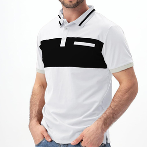 Nuevas Camisas de Manga Corta para Hombre, Casuales, de Lona Sólida, Estilo Golf, con Cuello en Contraste, de Algodón - Product Image 5