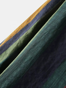 Nueva Camisa de Lino y Algodón de Manga Larga para Hombre, Camisas Estampadas Retro con Combinación de Colores - Product Image 2