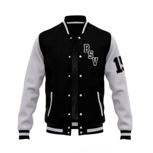 Custom Men's Winter <b>Vintage</b> <b>Varsity</b> <b>Jacket</b> Letter Pattern Wool/Polyester Embroidery Windproof Breathable - Product Image 1