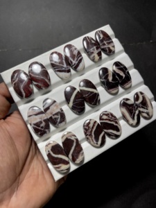 พลอยแจสเปอร์มะพร้าวธรรมชาติคู่ ทรงคาโบชอง ขัดเงา พร้อมจำหน่าย ขายส่งจากผู้ผลิตและผู้จัดจำหน่าย - Product Image 3
