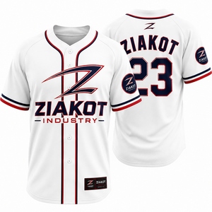 Camiseta de Béisbol Auténtica Personalizada de Primera Calidad al por Mayor, en Azul Polvo, Blanco y Rojo, de Fabricante Pakistaní - Product Image 5