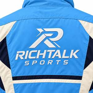 Men's Eco-friendly Hooded Bomber <b>Racer</b> <b>Jacket</b> Stand Collar Zipper Closure Front Logo Windproof Sporty Winter Wear - Product Image 5
