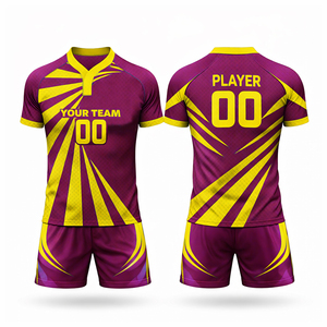 Tenues de sport bleues et blanches personnalisées avec ajustement flexible, tissu durable pour les matchs et les entraînements de haute intensité - Product Image 4