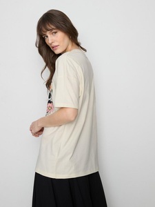 New Vintage Graphic Print Women's Floral T-Shirts Casual Wear Lightweight Cotton Shorts Sleeve Summer Fashion Printed T-Shirts - Product Image 4