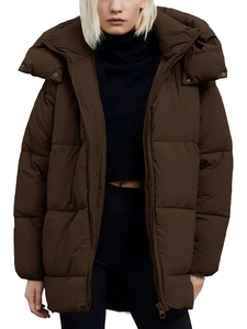 <b>Ladies</b> Puffy Jacket Short length Women's Puffer <b>Coat</b> Women Casual wear Custom Logo Clothing Supplier Women Apparel Manufacturer - Product Image 6