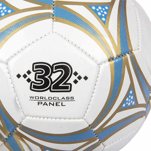 Balón de Fútbol SHARISSA INTERNATIONAL WA-FB-005 Blanco de PU con Estampado Digital (Azul Dorado) para Entrenamiento de Adultos, Uso en Exteriores en Todas las Estaciones, Talla XL - Product Image 6