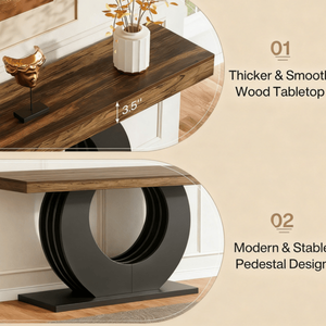 Consolle Lunga Moderna di Lusso in Legno Massello per Ingresso, Appartamento, Hotel o Soggiorno - Arredamento Contemporaneo per la Casa - Product Image 5