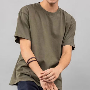 Star Crystal Enterprises Cheap Price High Quality 240 GSM Heavyweight 100% Cotton Oversized Drop Shoulder <b>Men</b> Summer T-<b>shirts</b> - Product Image 5