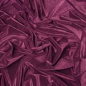 Tissu en velours 100 % polyester couleur vin uni 130 GSM, matière tissée pour vêtements (costumes, manteaux, blazers), rideaux et vêtements pour filles - Product Image 3