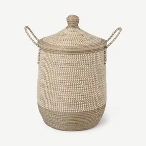 Clothing Flexible Seagrass water <b>hyacinth</b> <b>basket</b> Natural/customized Color Round/Rectangle/Square Eco-Friendly - Product Image 4