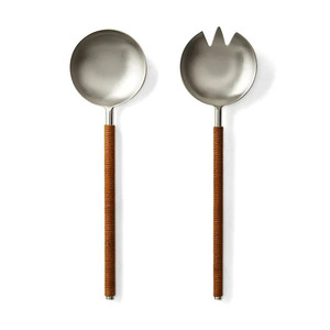 100% Food Safe Hand Forged Handle Stainless Steel Salad <b>Server</b> for Home and Wedding Tabletop Usage Salad Sets Hot Sale - Product Image 5