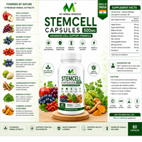 Capsules de cellules souches avancées avec antioxydants à base de plantes, multivitamines, acides aminés et supplément avancé pour la santé et le bien-être cellulaire