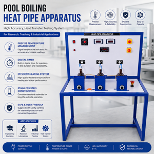 Appareil de chauffage à tube thermique pour piscine |   Machine de test numérique en acier inoxydable 220V AC |   Équipement de laboratoire de transfert de chaleur de haute précision - Product Image 4