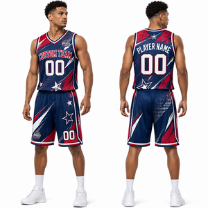 Uniforme de Baloncesto con Diseño Geométrico Personalizado, Conjunto de Camiseta y Pantalones Cortos para Equipo, Fabricante y Proveedor al por Mayor, Malla, Venta al por Mayor - Product Image 6