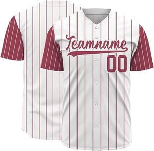 Chemise de baseball personnalisée à col en V pour homme, uniforme de baseball à boutons intégraux, prix d'usine - Product Image 1
