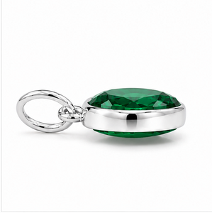 Pendentif cœur émeraude, collier cœur en argent sterling, bijoux en pierre précieuse émeraude verte, pendentif en argent 925, cadeau élégant pour elle - Product Image 2