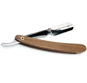 Rasoir de barbier professionnel vintage en acier inoxydable pour la coupe de la barbe, rasoir à lame unique personnalisé avec manche en bois, vente en gros - Product Image 3