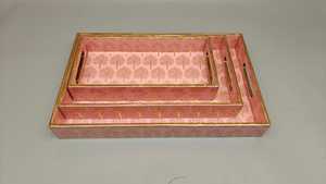 Bandeja de madera de lujo con estampado de esmalte Meena, plato decorativo tradicional para servir, adorno para el hogar con acabado de diseño. - Product Image 4