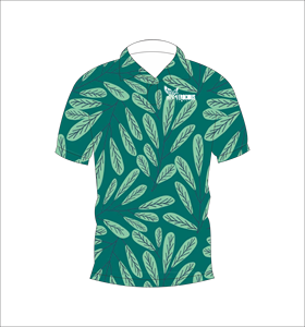 เสื้อโปโลพิมพ์ลายปาล์มเขตร้อนแบบกำหนดเอง เสื้อโปโลแขนสั้นสำหรับกอล์ฟ ชุดกีฬาทีมลำลอง - Product Image 5