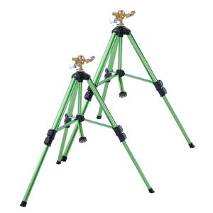 Lot de 2 arroseurs à impact robustes à tête en laiton sur base trépied, connecteur NH 3/4 po, grande portée 360 degrés pour jardin - Product Image 5