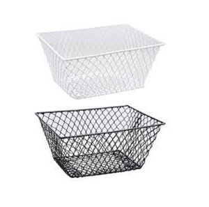 Metal Wire Storage <b>Basket</b> Rectangle <b>With</b> Handles Simple Design Multi Purpose Neatening Organizer Customized Designed <b>Basket</b> - Product Image 6