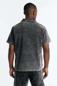 Camisa Polo de Pana para Hombre, Manga Corta, Color Sólido, Algodón Lavado, Estilo Casual, Corte Regular - Product Image 2