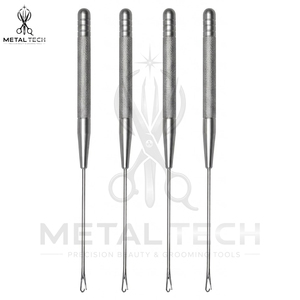 Heavy Duty Micro Bead Hair Extension Pulling <b>Needle</b> Steel Latch Hook Loop <b>Threader</b> Knurled Handle Set For Salon Workstation - Product Image 2