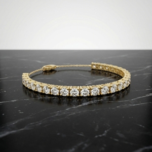 กำไลข้อมือเพชรแล็บโกรว์ดีไซน์คลาสสิคทองคำ 14K 18K หรูหราสง่างาม เครื่องประดับชั้นดีสำหรับผู้หญิง ดีไซน์ทันสมัย ของขวัญงานแต่งงาน งานปาร์ตี้ - Product Image 2
