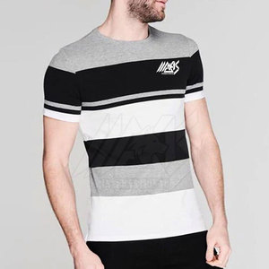 T-shirt imprimé pour homme en coton 100% coupe ample, meilleur matériau, prix de gros abordable, contraste de couleurs - Product Image 3