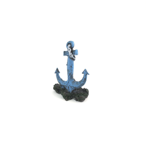 Ancla Decorativa Yommy de 11 cm, Adorno de Resina Azul para Acuario - Product Image 2