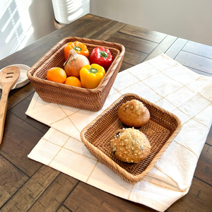 Solid Handmade Flexible Rattan <b>Baskets</b> For <b>Bathrooms</b> Towels And Laundry <b>Storage</b> Durable Natural Rattan <b>Baskets</b> Modern Home Decor - Product Image 3