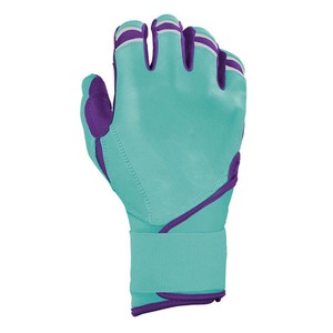Gants de frappe rembourrés turquoise avec accents violets, fermeture à enfiler, unisexe, pour entraînement adulte - Product Image 3